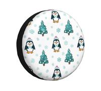 Generic Cute Penguin Snow - Cubierta de neumático de repuesto para automóvil, resistente a la intemperie, a los rayos UV, universal, para SUV, RV, camión, remolque, cámper, cubierta de neumático de