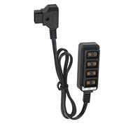 Generic D Toque Macho de hasta 4 Divisor Femenino, Salida de 10a a Fuego Lento D Kraan Macho a 4 Cable de Alimentación Femenino Flexible de 60 Cm de Largo para Baterías de Interfaz V