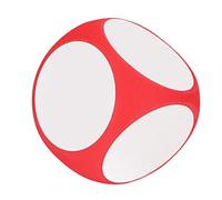 Generic Dados de Enseñanza en Blanco Multifuncionales, Cubo Colorido para Actividades de Aprendizaje de Números y Ortografía, Troquel para Escribir y Borrar de 3,9" (Rojo)