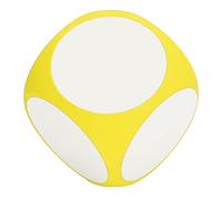 Generic Dados de Enseñanza en Blanco Multifuncionales, Cubo Colorido para Actividades de Aprendizaje de Números y Ortografía, Troquel para Escribir y Borrar de 3,9" (Yellow)
