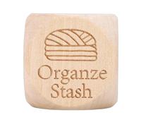 Generic Dados para Tejer Dados de Decisión para Acolchar de Madera Hechos a Mano con 6 Tareas de Costura Grabadas Herramienta de Motivación para Acolchar Divertida para Tejedores y