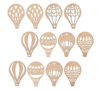 Generic de Rebanadas de Madera y Material Sintético 24 Piezas Diseño de Aerostático, Superficie Lisa para y Manualidades Hogar