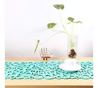 Generic Decoración del Corredor de Mesa, Alfombra de Mesa de No Defensa Ambiental, Seguro Duradero Resistente Al Calor, Mantenga su Limpia Amigos para Sus Familias (Verde Claro)