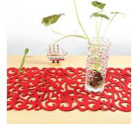 Generic Decoración del Corredor de Mesa, Alfombra de Mesa de No Defensa Ambiental, Seguro Duradero Resistente Al Calor, Mantenga su Limpia Amigos para Sus Familias (Rojo)