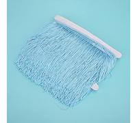 Generic Decoración Larga con Borlas y Flecos para Vestidos Latinos y Trajes de Escenario Poliéster de 10 Yardas 14 Cm de Ancho (cielo azul)