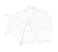 generic Decoraciones de Halloween de la Red de Araña Gianting de 3.6m, Telaraña Realista de Algodón para Decoración de Fiesta Interior/exterior, Red Espeluznante Reutilizable para Patio