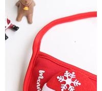 Generic Delicado Diseño Navideño, Exquisito Babero y Gorro para Mascota, Conjunto para, Cachorro, Bulldog Francés, Aspecto Encantador (Baberos Fondo Rojo Papá Noel (Apto para Mascotas)