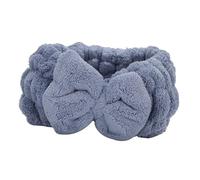 Generic Diadema con Lazo Engrosada, Fuerte Absorción de Agua, Mano de Obra Fina para Diadema Cosmética, de Maquillaje, Rosa (azul neblina)
