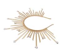 Generic Diadema Dorada Rayos de Sol y Púas para Mujer, Tocado Gótico de Espiga, Accesorio Ligero para Fiesta, Cosplay, Boda y Halloween, Diadema de Diosa Elegante para Cabello
