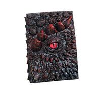 Generic Diario con relieve de ojo de dragón 3D, cuaderno con grabado de resina, diario con escultura de dragón, Rojo