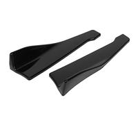 Generic Difusor de Parachoques Trasero, 2pcs Difusor de ala Universal Negro Brillante con Tornillo de Parachoques Trasero Firadores de ángulo de Labio para Automóvil