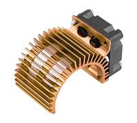 Generic Disipador de Calor de Motor Duradero con Ventilador de Refrigeración Trabajo Seguro HSP//AXIAL SCX10 Adecuado para Coche Eléctrico RC a Escala 1/10 Disipación de Calor Eficiente (GOLD)