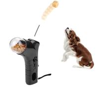 Generic Dispensador de golosinas interactivo portátil, pistola lanzadora, alimentador de aperitivos para mascotas, dispensador interactivo de aperitivos para cachorros, para entrenamiento de ejercicio