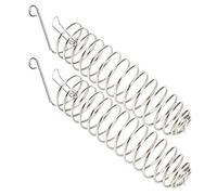 Generic Dispositivo de Alimentación de Loros de Acero Inoxidable con Cerradura de Seguridad, Cesta de Forraje de Pájaros Duradera para Comer de Forma Segura, Paquete de 2
