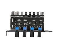 Generic Divisor de Ventilador de 4 Pines, Concentrador de Ventilador de PC Duradero de 8 Canales con Ajuste de Perilla, Fuente de Alimentación de 72W para de Refrigeración por Agua de PC, 1 Unidad