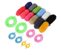 Generic DIY Pompom Maker, Colorido Hilo de Tejedor de Bolas de Pelusa para Tejer Regalos Artesanales con 12 Hilos.Viene con 30 Mm, 50 Mm, 70 Mm, 90 Mm para Todas las Edades.Kit Completo