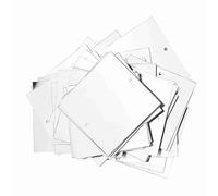 Generic Durable 50G PVC Lentejuelas Cuadradas Accesorios Decorativos de Doble Cara para Ropa de Boda DIY Decoración del Hogar 50x50 Mm 60 Piezas Multicolor (SILVER)