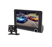 Generic DVR para Automóvil, Visión Nocturna, Imagen Inversa, Lente Dual con Cámara de Respaldo, Grabación Gran Angular, Grabadora de Conducción a Prueba de Agua para Tablero de Instrumentos, Cámara