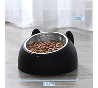 Generic El Cuenco Inclinado de 15° del Animal Doméstico del Acero Inoxidable Previene El Cuenco de Alimentación del Gato del del Resbalón para la Hora de Comer Cómoda (Perros)