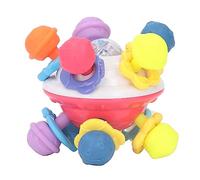 Generic El Juguete de Actividad Sensorial para Agarrar la Dentición Ayuda a la Percepción del Color del bebé y Masajea las Encías, Material Plástico, para Bebés de 0 a 1 Año (PINK)