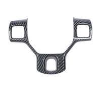 Generic Embellecedor para Volante de Fibra de Carbono, Cubierta de Marco de Botón Resistente a Arañazos para Decoración Interior de Vehículo 1500, 2500, 3500, 2011-2018