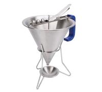 Generic Embudo de Repostería Profesional de Acero Inoxidable con Soporte Estable para un Control Preciso de Horneado Magdalenas Panqueques para la Cocina Casera, 8.9x10.6in