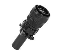 Generic Enchufe Macho de 14 Pines de para Soldador, Enchufe Montado en Cable de Acero Inoxidable Negro para Control Remoto de Corriente, 1 ud.