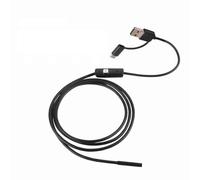 Generic Endoscopio Industrial 3 en 1 Borescope IP67 Impermeable con 6 Piezas LED Ajustables Luces de Inspección Cámara de Inspección USB para la de la Tubería de Alcantarillado (7 mm y 1m)