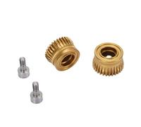 Generic Engranajes Extrusores de Motor Chapado en Acero Endurecido Piezas de Impresión Duraderas para Accesorios de Impresora 3D K1/K1C Dorado