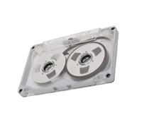 Generic Enrolle una Cinta de Cassette de Sonido Vacía, Bandas de Cassette Vacías 55 Minutos de Marco de Aleación de Aluminio para Fotos de Música para Músicos (Placa Plateada de Marco Plateado)