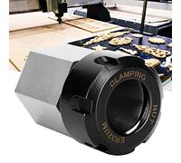 Generic ER-32 Collet Block Soporte Profesional de Acero Duro para Maquinaria CNC Plata y Negro 1 Unidad