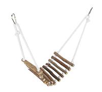 Generic Escalera de Madera para Loros, Puente Oscilante Ecológico para Pájaros para Puente Levadizo para Mascotas Pequeñas, Juguete de Troncos Natural Seguro, 3,9x19,7-23,6 Pulgadas, para Hámsteres