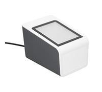 Generic Escáner de Código de Barras de Escritorio Manos Libres USB con Cable para Máquina POS de PC, Plug and Play ABS Blanco + Gris [Varias Industrias Minoristas Fuera de línea]