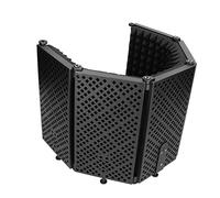 Generic Escudo de Aislamiento de Micrófono Reflector Absorbente de Sonido Portátil para Grabación de Estudio, para Uso en Radio Ancla