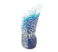 Generic Escultura de Las Olas del Océano del Florero de la Onda de la Resina con Final Blanco Azul Degradado para la Decoración Casera (Conejo de Lluvia)