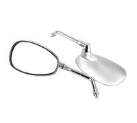 Generic Espejo Retrovisor de Motocicleta, Espejos Retrovisores Cromados, de Metal, Carcasa de Plástico, Perno de Junta Ajustable, 14 X 8 Cm, Ajuste Universal para Motociclistas, Scooters y