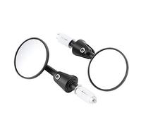 Generic Espejo Retrovisor para motocicleta: Espejos Laterales de Manillar de Aluminio con ángulo de Visión Amplio y Diseño Plegable para una Conducción Mejorada, Ajuste Universal para Bicicletas de