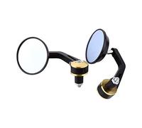 Generic Espejos Retrovisores Universales de Aluminio de 7/8 Pulgadas para Motocicleta con ángulo para Bicicletas de Calle, Bicicletas Deportivas y Scooters, Juego de Espejos Laterales con Vibración