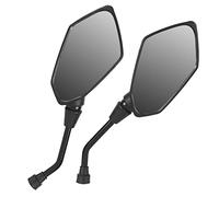 Generic Espejos Retrovisores Universales, Espejos Retrovisores Negros de para Motocicletas, para Tranvías, Coches Deportivos, Coches Eléctricos, 12,05x7,68 Pulgadas (8mm)