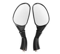 Generic Espejos Retrovisores Universales para Motocicleta para Ciclomotores GY6 de 150, Scooters, ATV, Go Karts, Carcasa de ABS de con Soporte de Metal, Espejos Laterales Izquierdo y Derecho