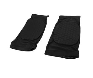 Generic Espinilleras de Fútbol, Mangas de Compresión Transpirables de Secado Rápido con Cojín EVA Beehive Mejorado para Fútbol, Baloncesto, esquí, Correr, Voleibol (Black)