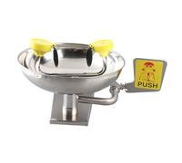 Generic Estación de Lavado de Ojos de Emergencia de Montaje en Pared de Acero Inoxidable con Doble Boquilla para un Poder de Limpieza Integral Adecuado para Varios Lugares de Trabajo Acero