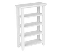 Generic Estante de Exhibición de Madera Ecológico para Casa de Muñecas, Estante de 4 Capas para Miniaturas de Casa de Muñecas 1:12, Accesorio de Juguete Seguro para Niños, Pieza de Decoración Clásica