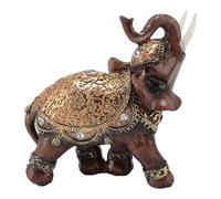 Generic Estatua de Elefante, Símbolo de Atracción de Riqueza de Brown de Felicidad Escultura de Elefante Feng Shui Safe (M)