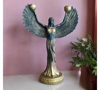 Generic Estatua de la diosa egipcia Isis del antiguo Egipto moderno de lujo para decoración del hogar, biblioteca, decoración de estante (negro y dorado), Ase25457687