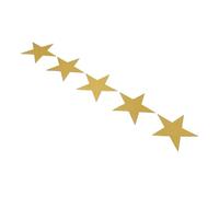 Generic Estrella de Papel Centelleante, Fácil de Escribir en los Ojos de 50 Piezas Cortadas con Estrellas de Corte de Decoración de Doble Llave para el Boletín hacia el Boletín (Dorado)