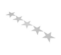 Generic Estrella de Papel Centelleante, Fácil de Escribir en los Ojos de 50 Piezas Cortadas con Estrellas de Corte de Decoración de Doble Llave para el Boletín hacia el Boletín (SILVER)
