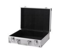 Generic Estuche de transporte de carcasa dura, caja organizadora de, Maleta portátil, marco de aleación de aluminio, caja de herramientas, Plata