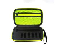 Generic Estuche para Afeitadora a Prueba de Golpes, Bolsa de Transporte con Ranuras para Esponja para Cuchillas, Bolsillo de Malla para Accesorios