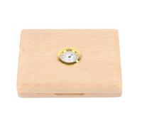 Generic Estuche para Cañas de Clarinete para Saxofón de Madera Maciza con Higrómetro, Protección Interior de Felpa y Esponja, Cierre de Banda de Goma, para 5 Cañas, para Músicos (Color madera)